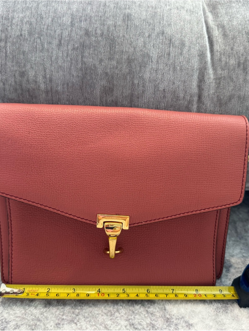 Burberry Rosewood Leather Crossbody Bag with Gold Hardware